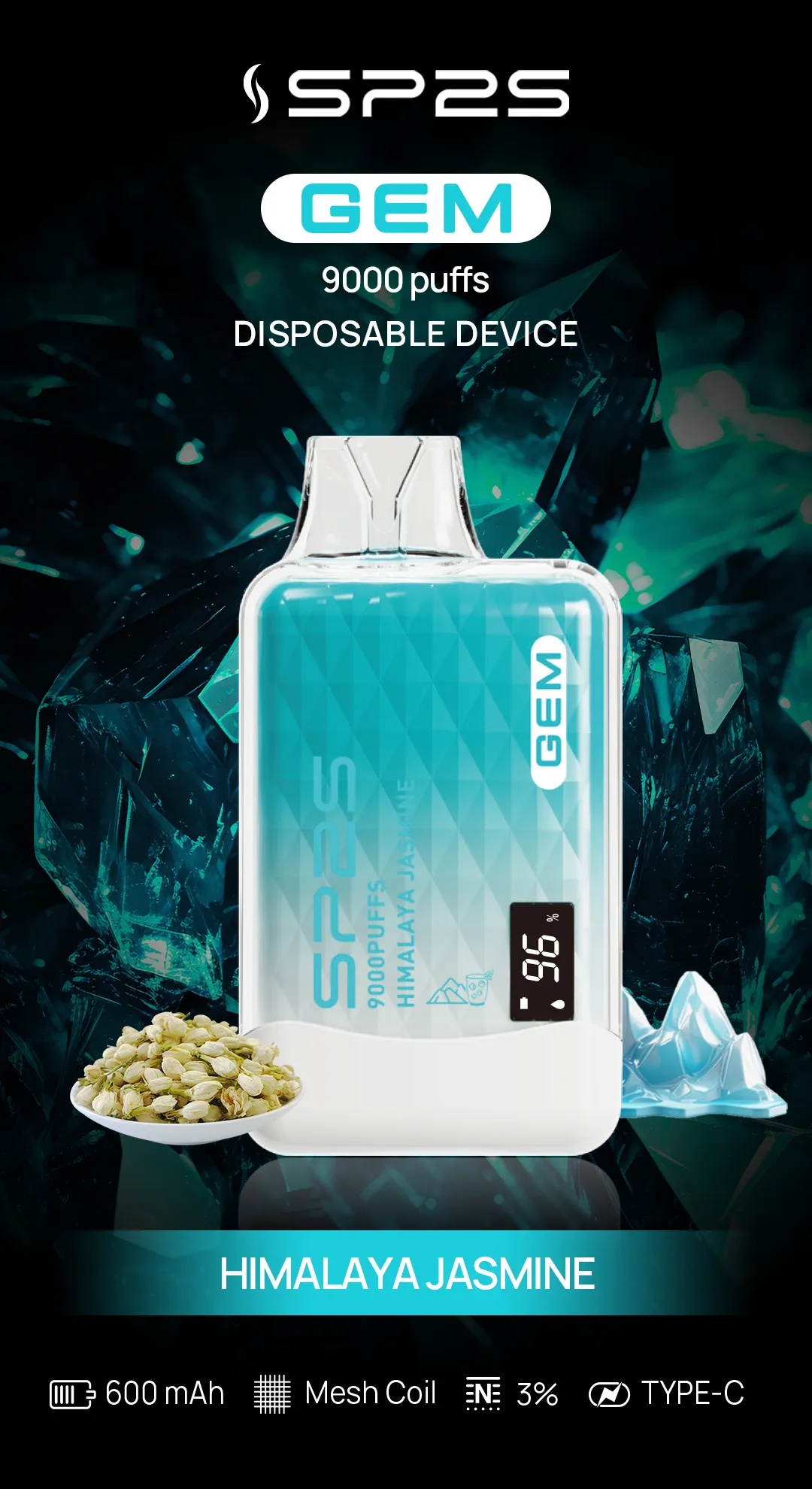 SP2S 拋棄式/一次性 9000 口 喜馬拉雅茉莉